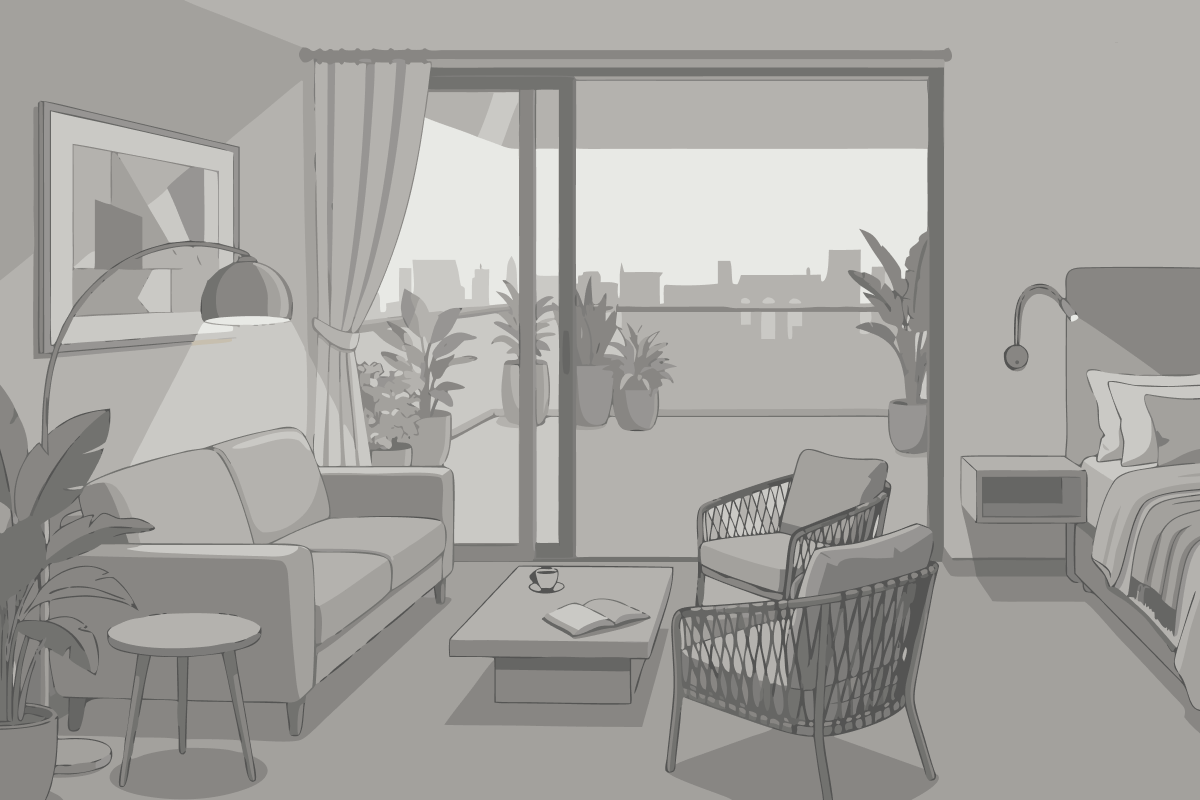 SKYLINE CATHEDRAL VIEW WITH TWO DOUBLE BEDS